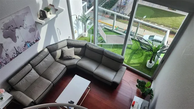 a living room with a couch