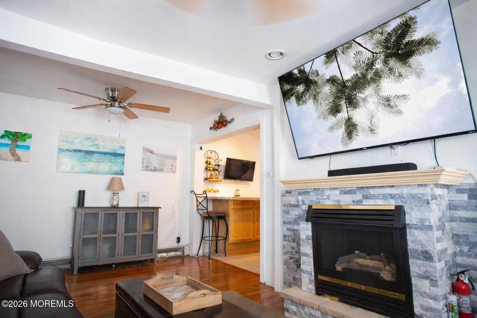 201 Hamilton Avenue Neptune Township, NJ 07753 - Photo 5 of 17 Living Room/ electric Fireplace