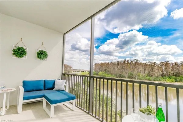 a view of a chair in a balcony