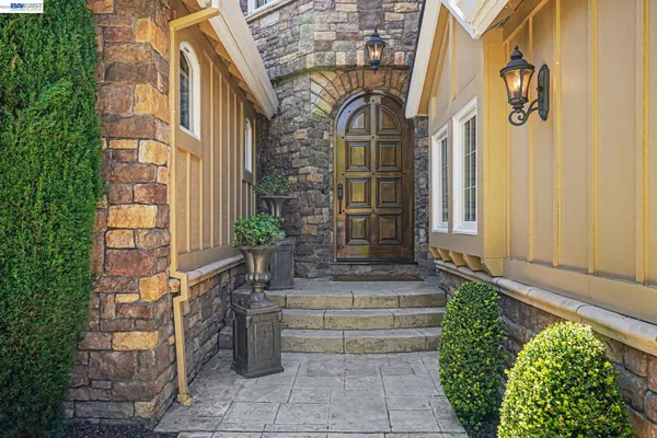 a front view of a house