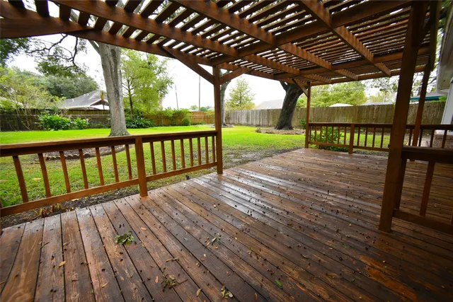 a view of backyard with tree