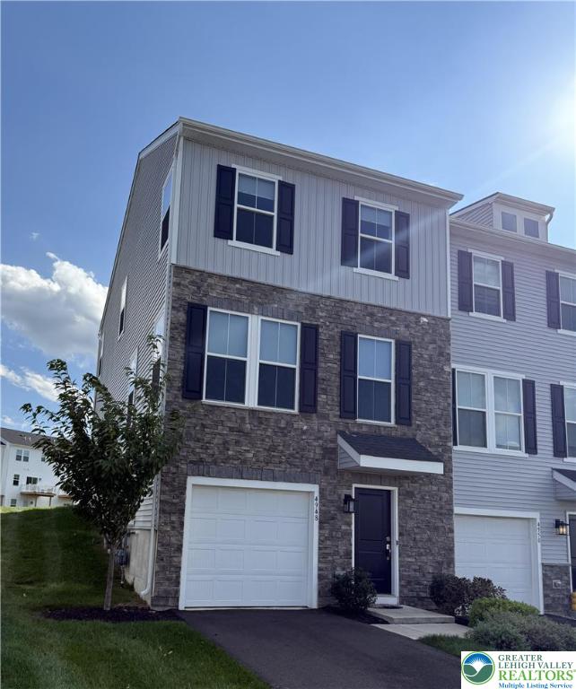 a front view of a building