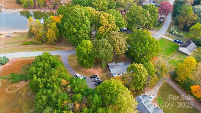 a view of a yard with plants