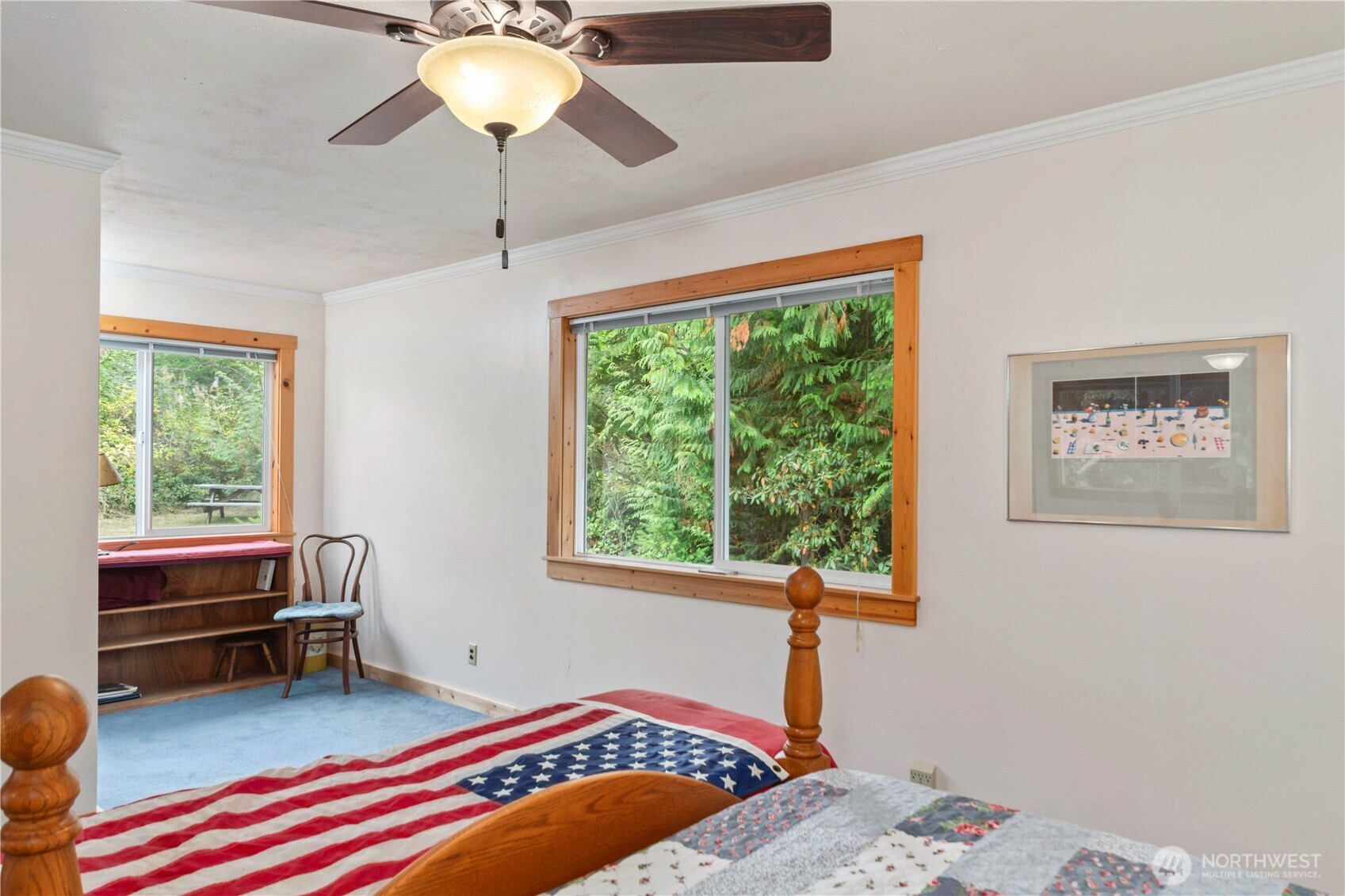 2035 Egg And I Road Chimacum, WA 98325 - Photo 11 of 40 a bedroom with bed and a window