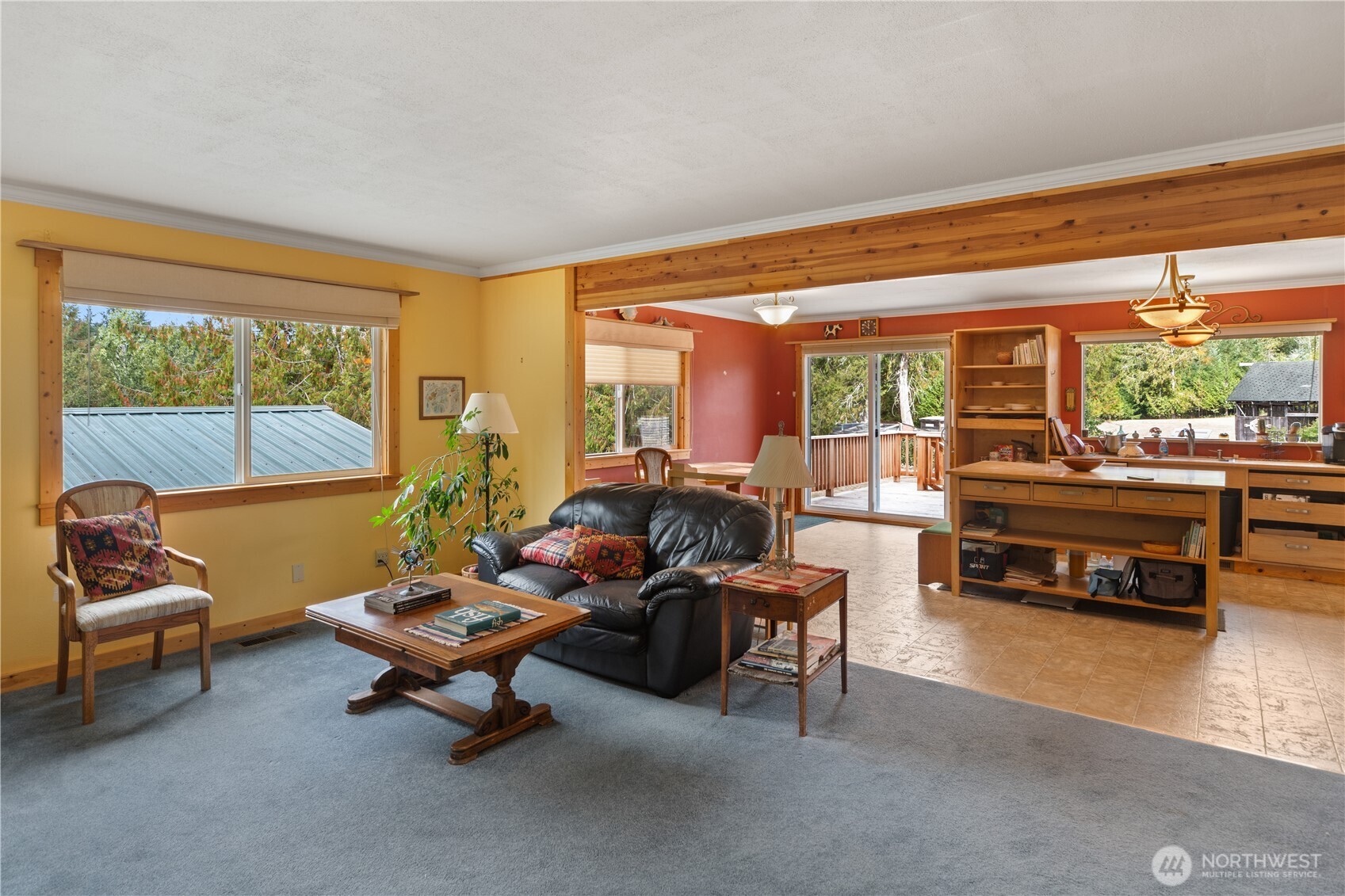 2035 Egg And I Road Chimacum, WA 98325 - Photo 3 of 40 a living room with furniture and a large window