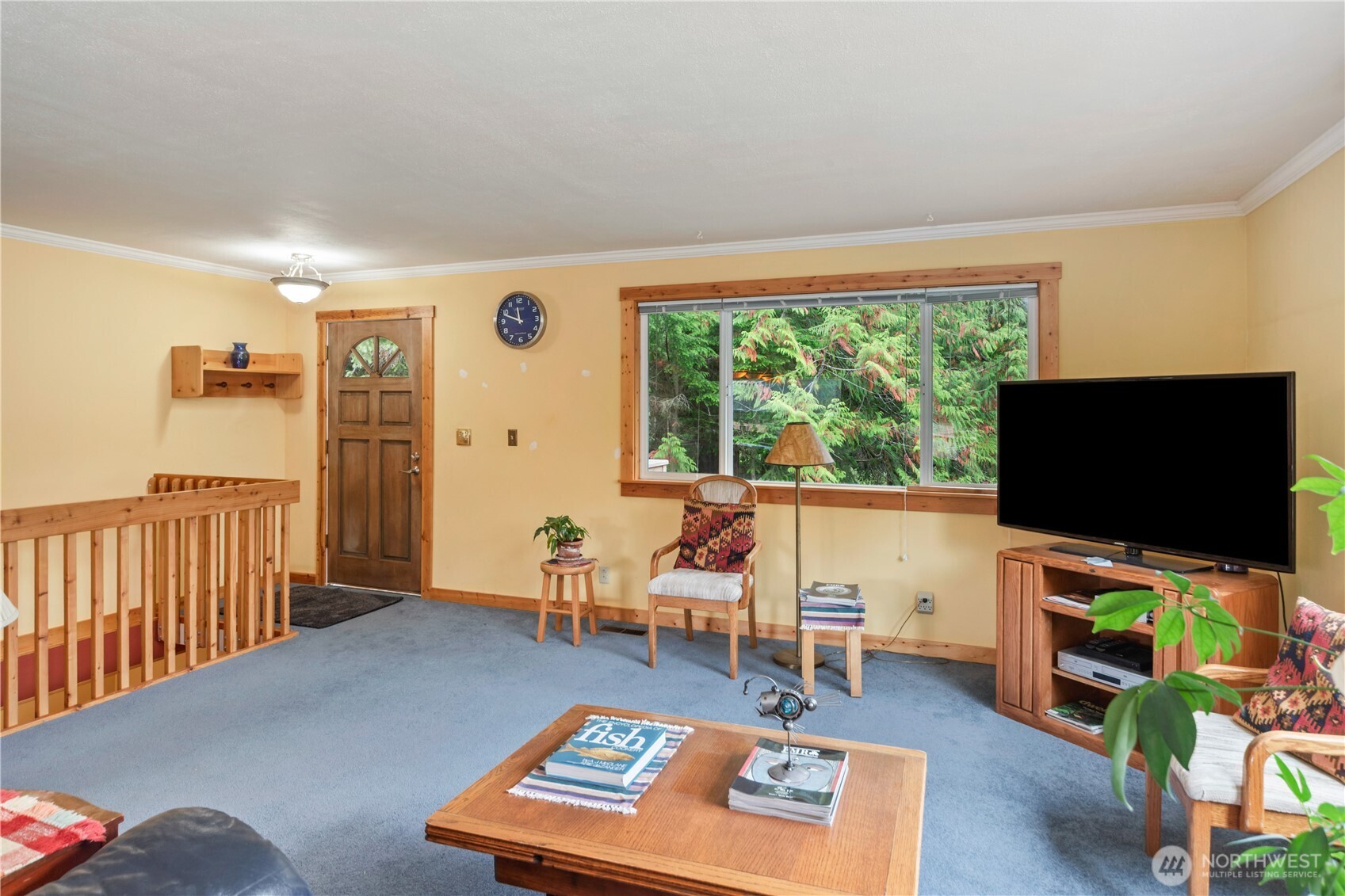 2035 Egg And I Road Chimacum, WA 98325 - Photo 5 of 40 a living room with furniture and a flat screen tv