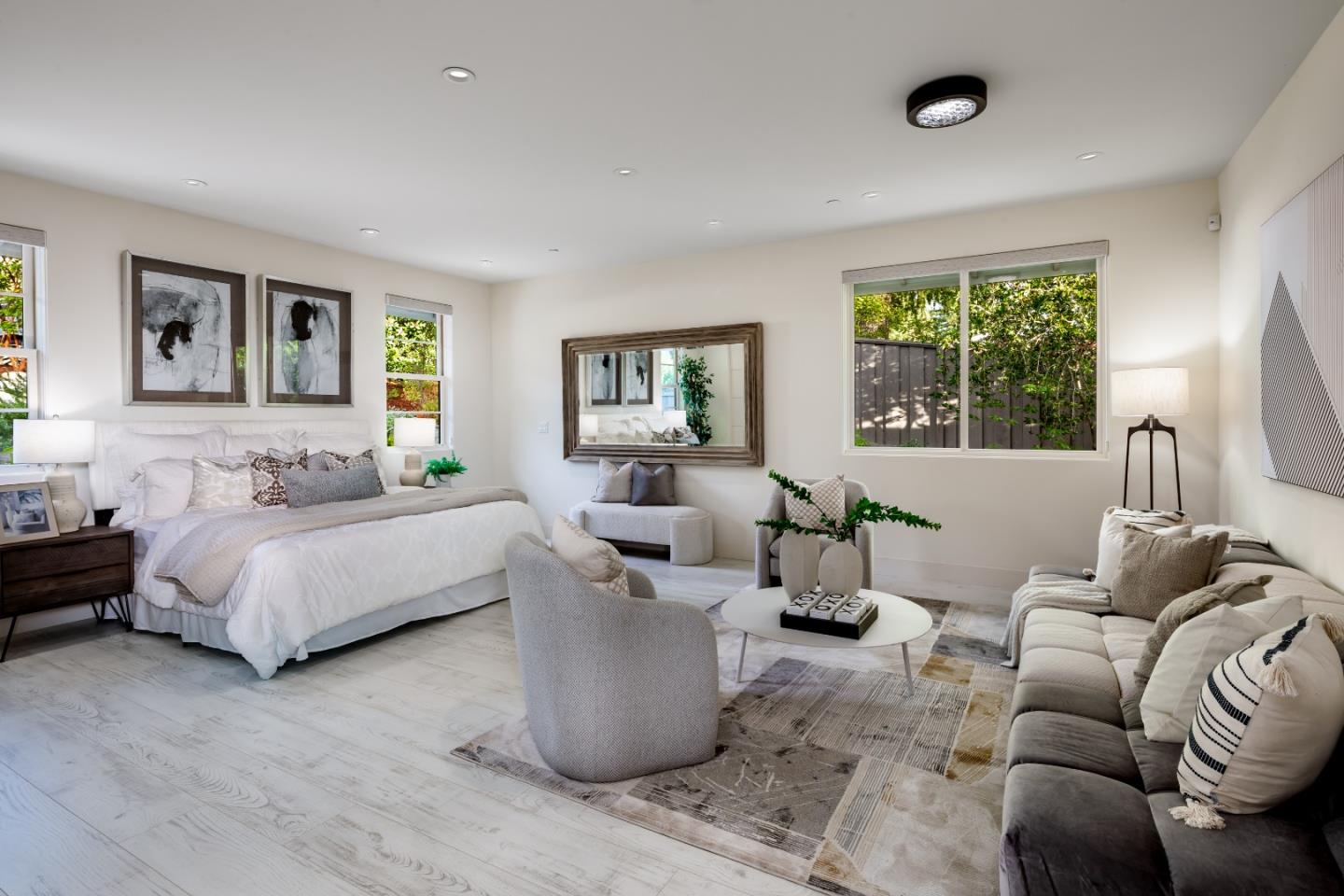 1045 Trinity Drive Menlo Park, CA 94025 - Photo 18 of 31 a living room with furniture and a large window