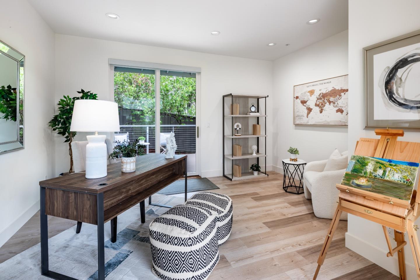 1045 Trinity Drive Menlo Park, CA 94025 - Photo 20 of 31 a living room with furniture and a window