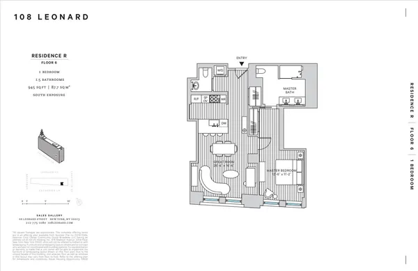 $2,195,000 | 108 Leonard Street, Unit 6R | TriBeCa