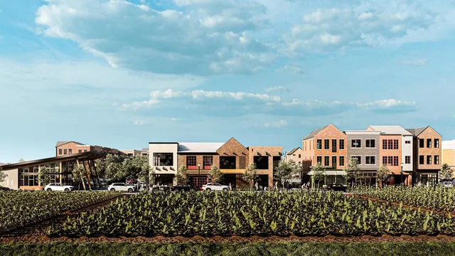 an aerial view of a city