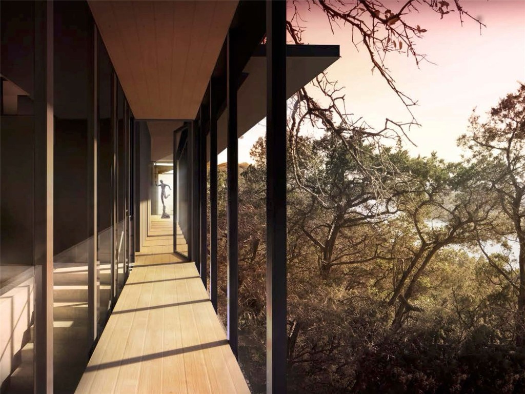 4323 Mt Bonnell Road Austin, TX 78731 - Photo 5 of 24 a view of balcony with wooden floor and fence