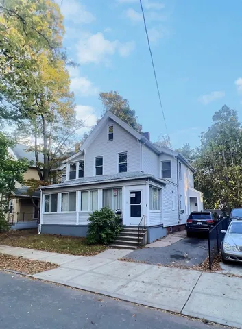 a view of a house with a patio