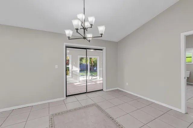 a view of livingroom with chandelier