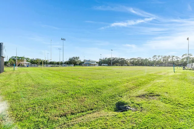 a view of a city with tall buildings in the background
