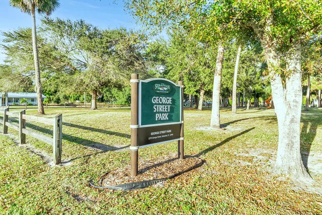 a view of a bench in the garden
