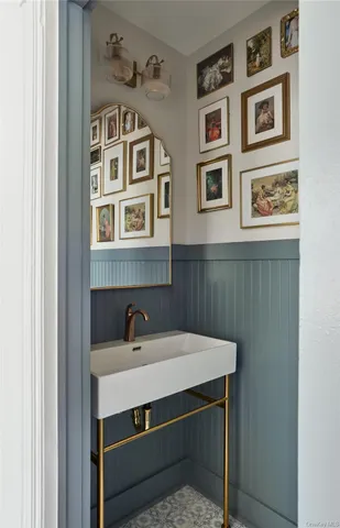 a view of cabinets and sink