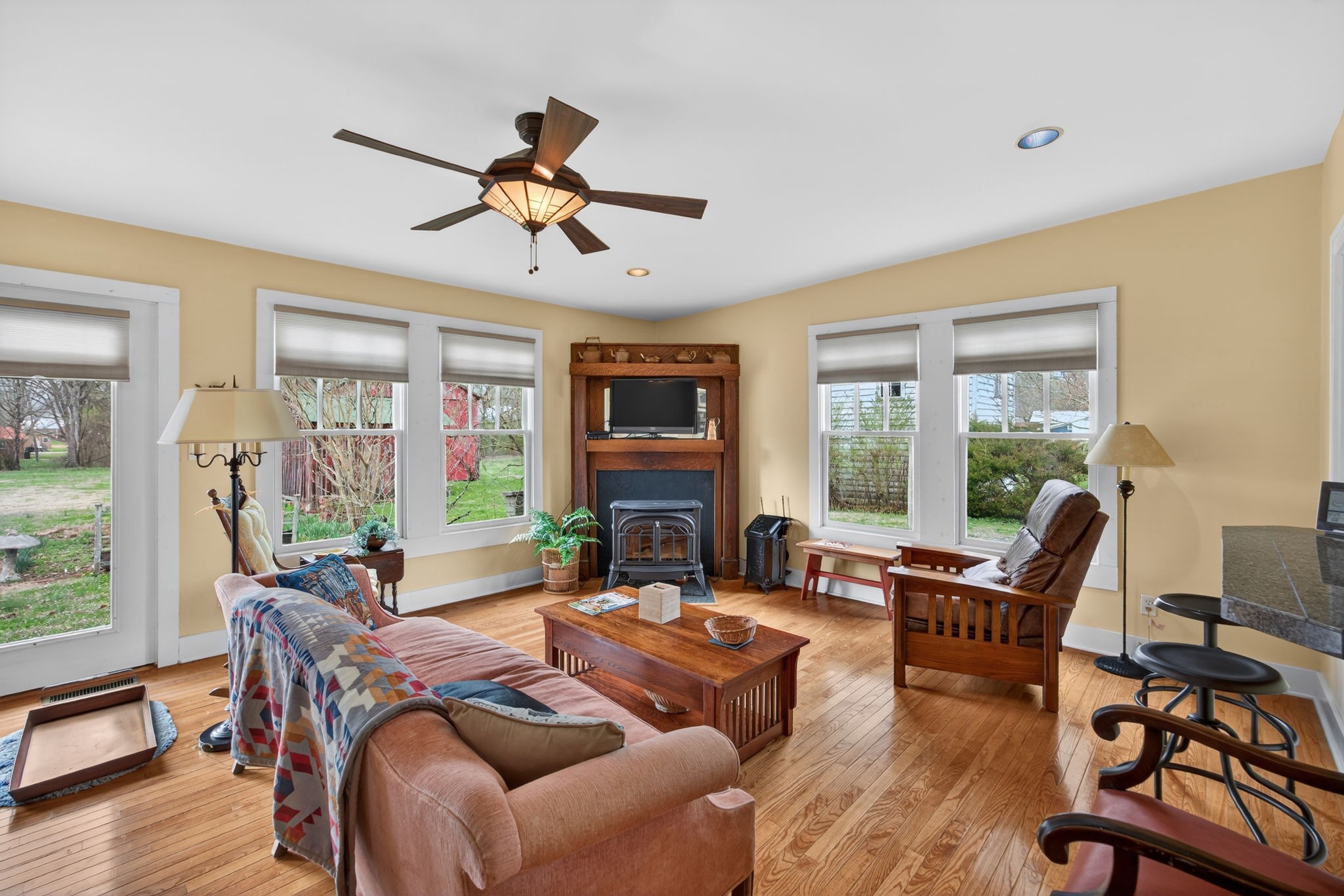 1385 Mitchell Street Celina, TN 38551 - Photo 10 of 35 a living room with fireplace furniture and a large window