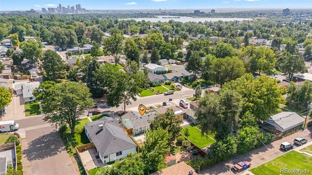 an aerial view of multiple house