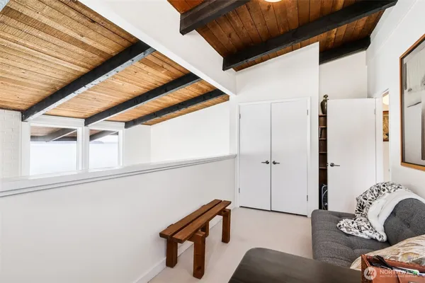 a view of livingroom with furniture and windows