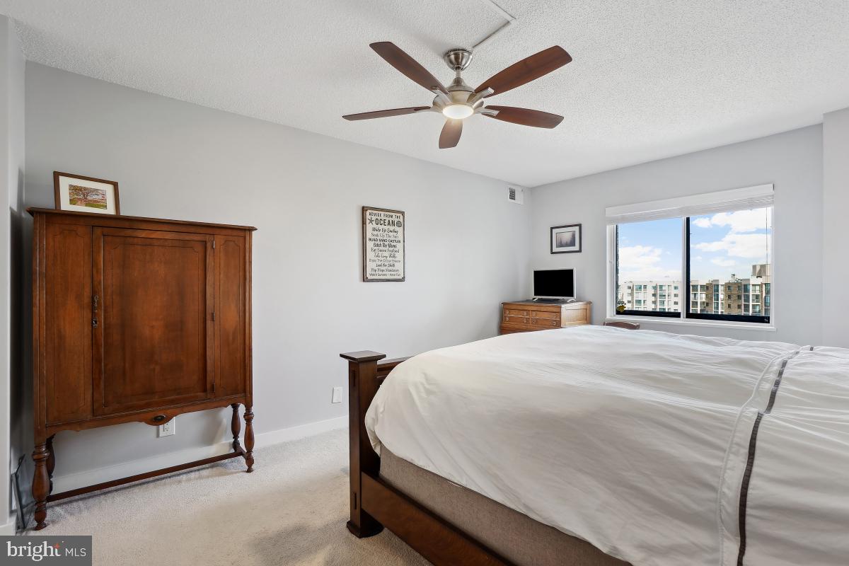 5902 Mt Eagle Drive, Unit 1615 Alexandria, VA 22303 - Photo 31 of 48 a bedroom with a bed and a large mirror