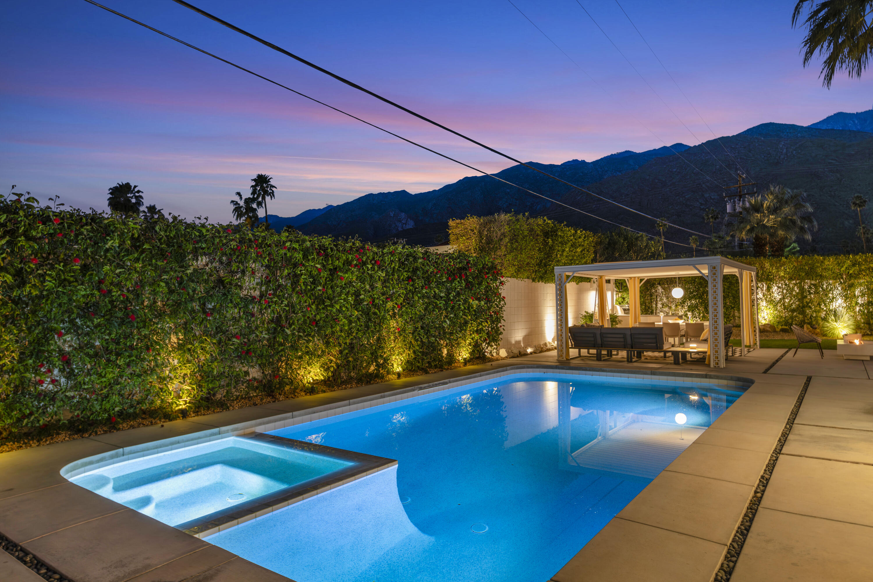 973 East La Jolla Road Palm Springs, CA 92264 - Photo 8 of 31 Pool at night