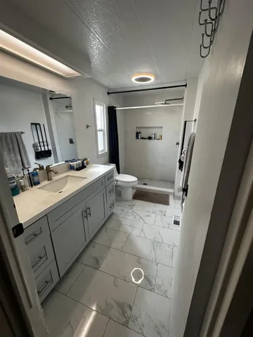 a storage room with washer and dryer