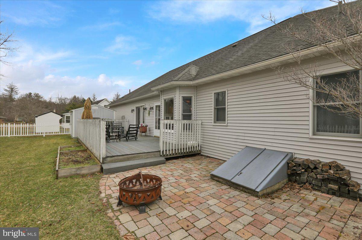 3075 Village Road Orwigsburg, PA 17961 - Photo 29 of 34 Charming patio with serene backyard views.
