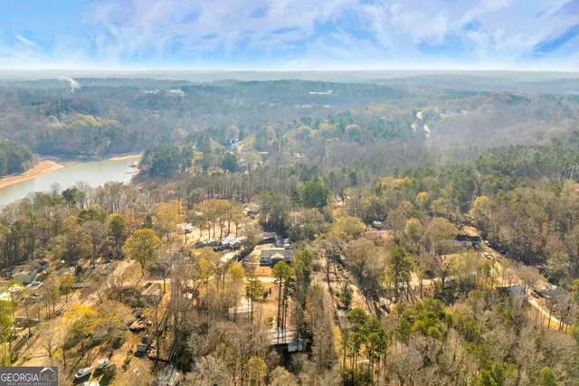 a view of city and mountain
