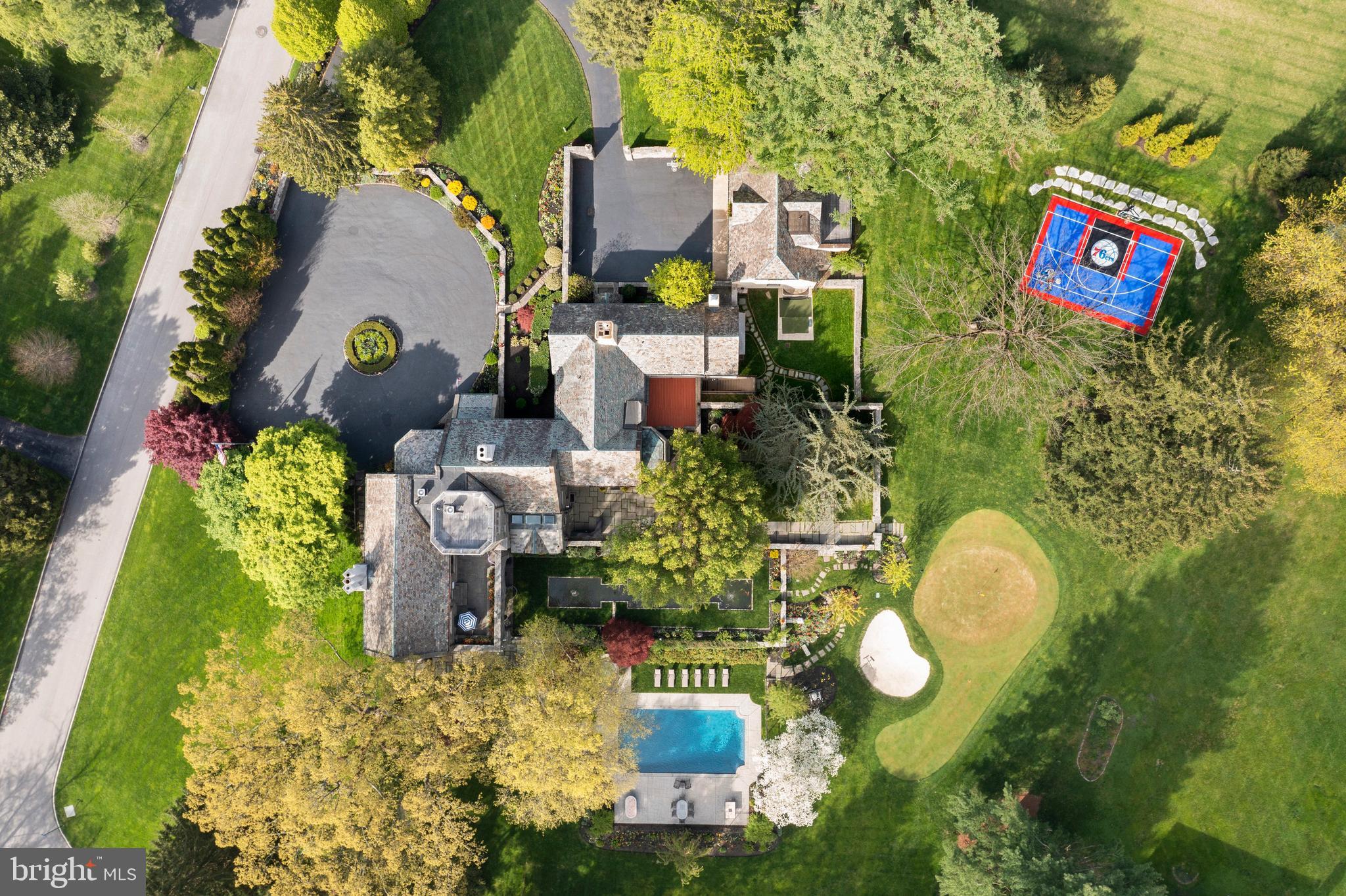 209 Tower Road Villanova, PA 19085 - Photo 104 of 110 aerial view of 2.5 acre property with