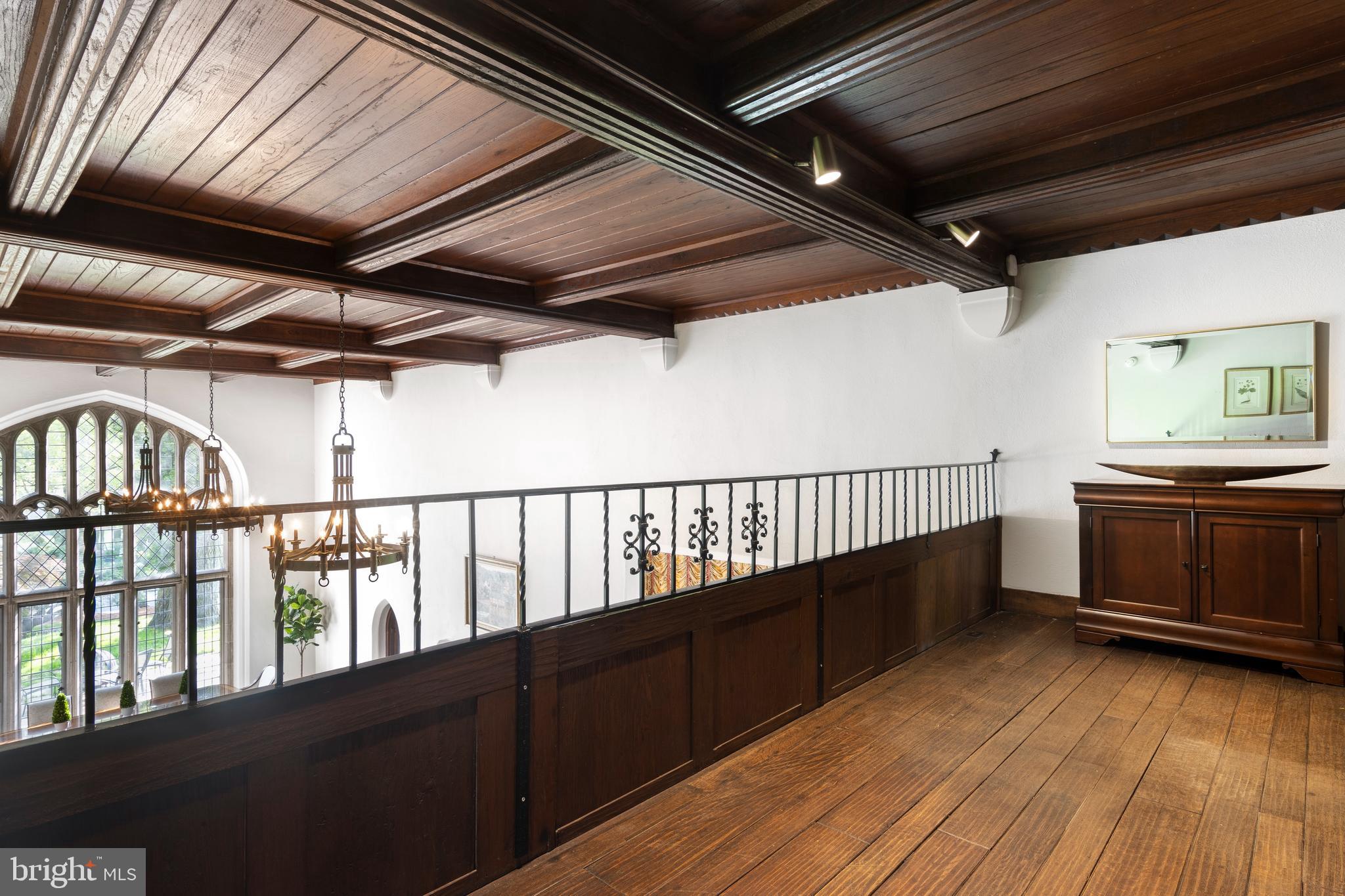 209 Tower Road Villanova, PA 19085 - Photo 34 of 110 Balcony showcases beamed ceiling