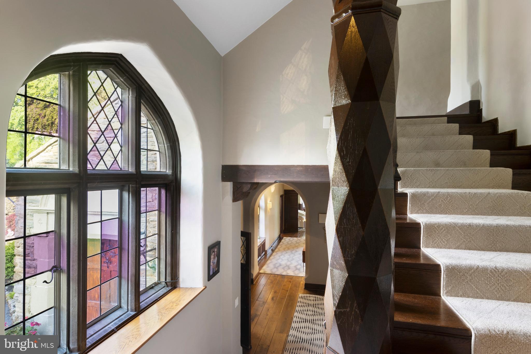 209 Tower Road Villanova, PA 19085 - Photo 49 of 110 Stained glass window changes color all day long