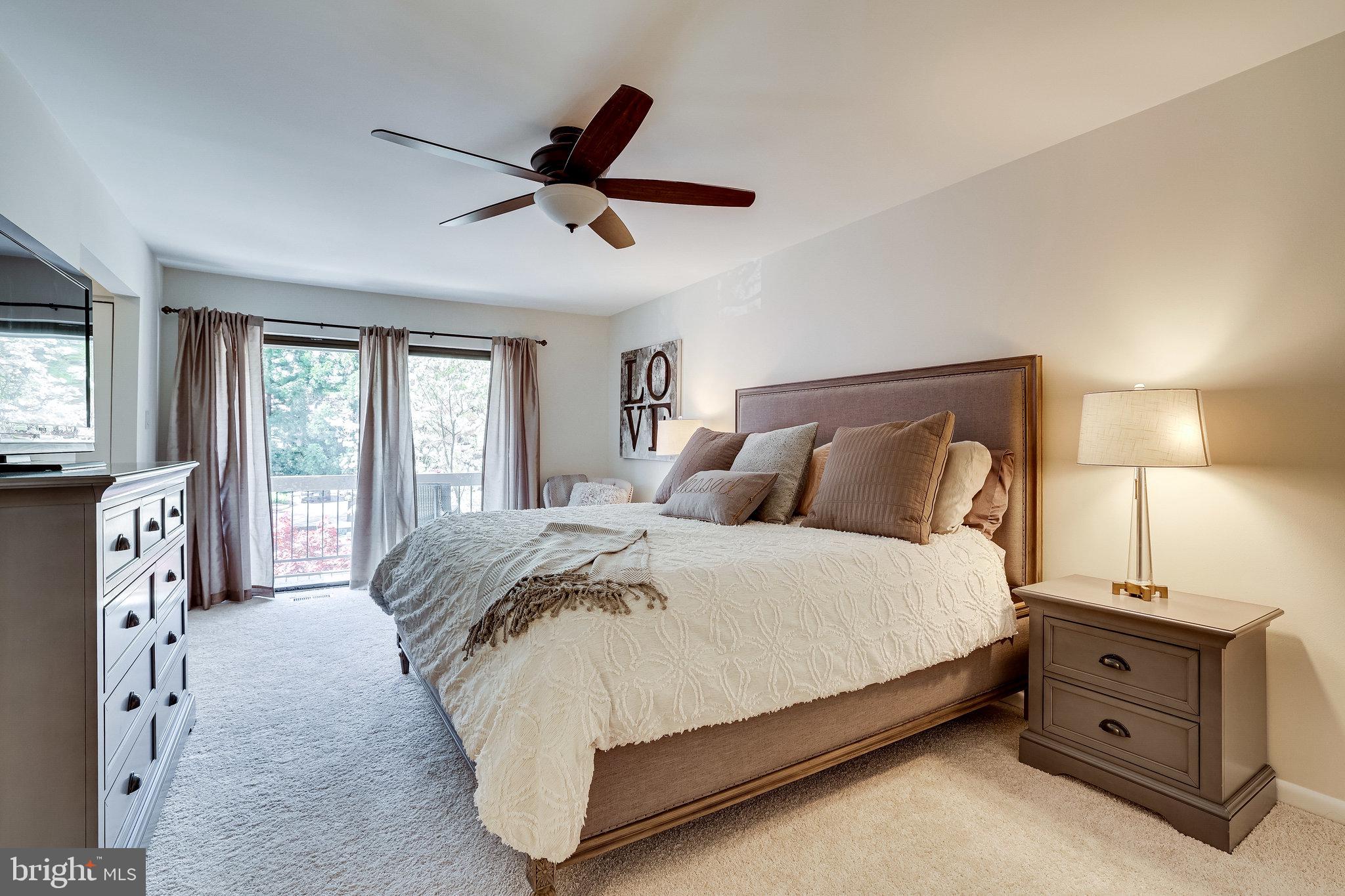 11716 Newbridge Court Reston, VA 20191 - Photo 39 of 79 Large Primary Bedroom with Doors to Balcony