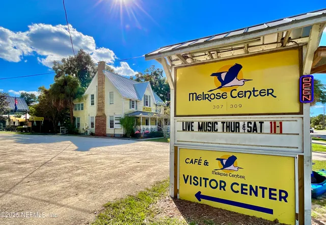 a sign on the street