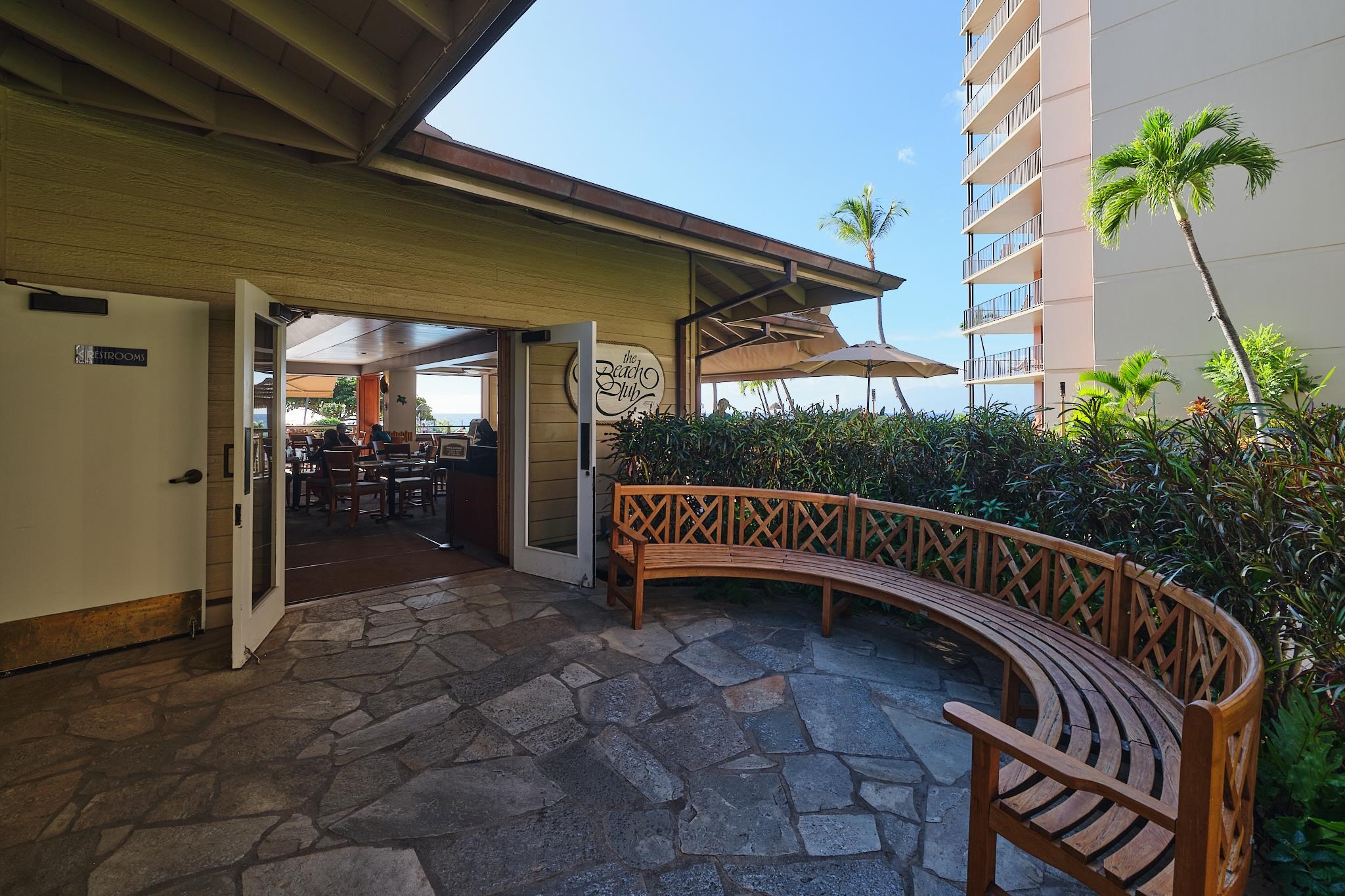 3445 Lower Honoapiilani Road, Unit 212 Lahaina, HI 96761 - Photo 15 of 39 a view of balcony with a potted plant and outdoor seating