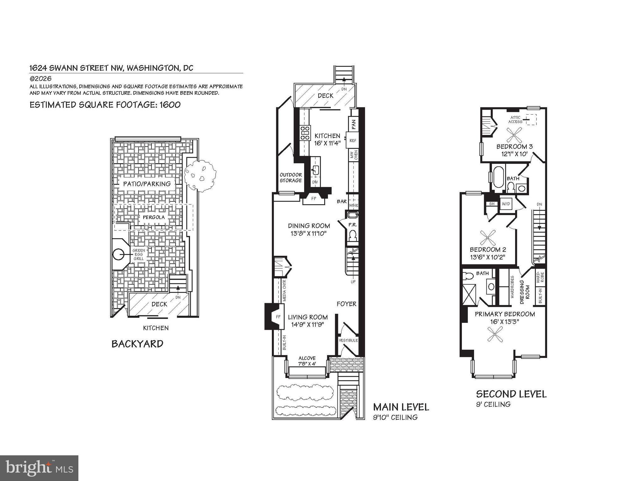 1624 Swann Street Northwest Washington, DC 20009 - Photo 16 of 16 a picture of a floor plan