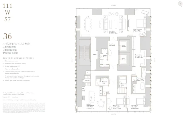 $18,250,000 | 111 West 57th Street, Unit 36 | Midtown Central