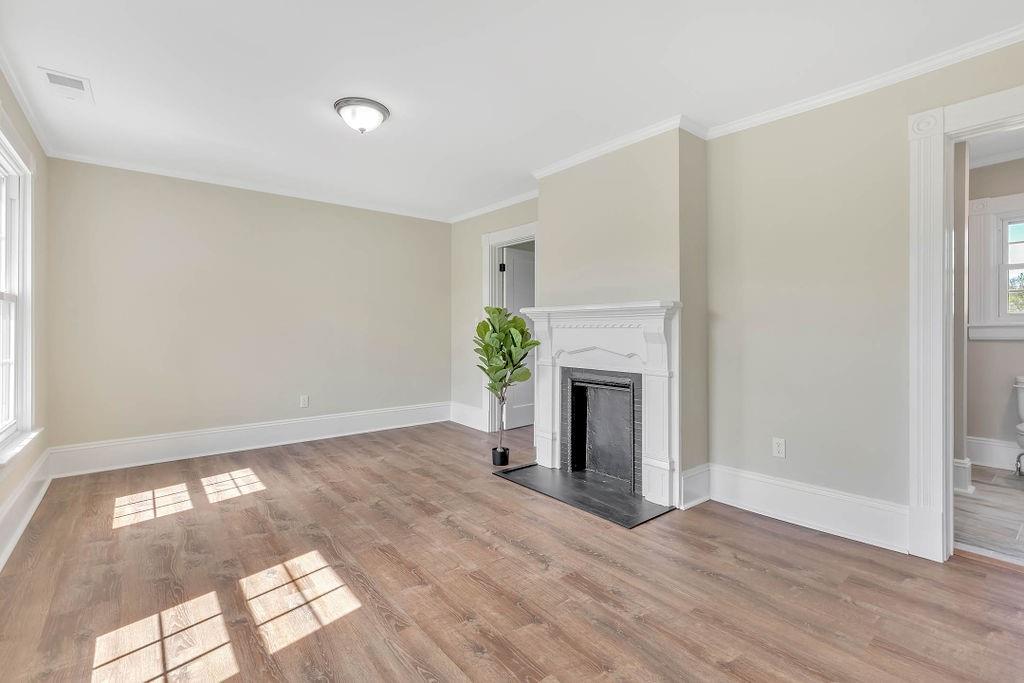 800 River Road Beaver, PA 15009 - Photo 34 of 47 a view of empty room with wooden floor and fireplace
