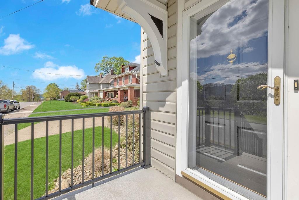 800 River Road Beaver, PA 15009 - Photo 7 of 47 a view of a balcony with a glass door