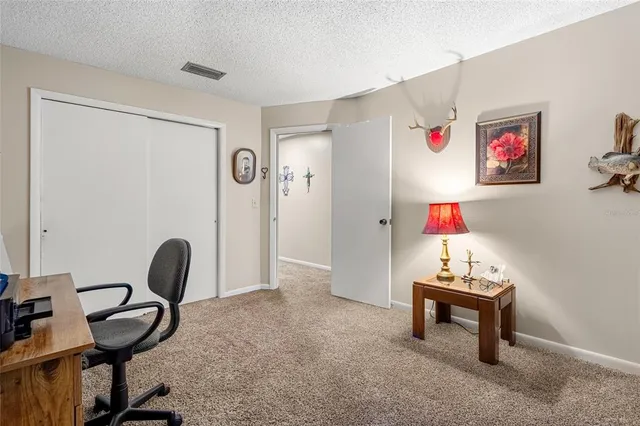 a room with furniture and a potted plant