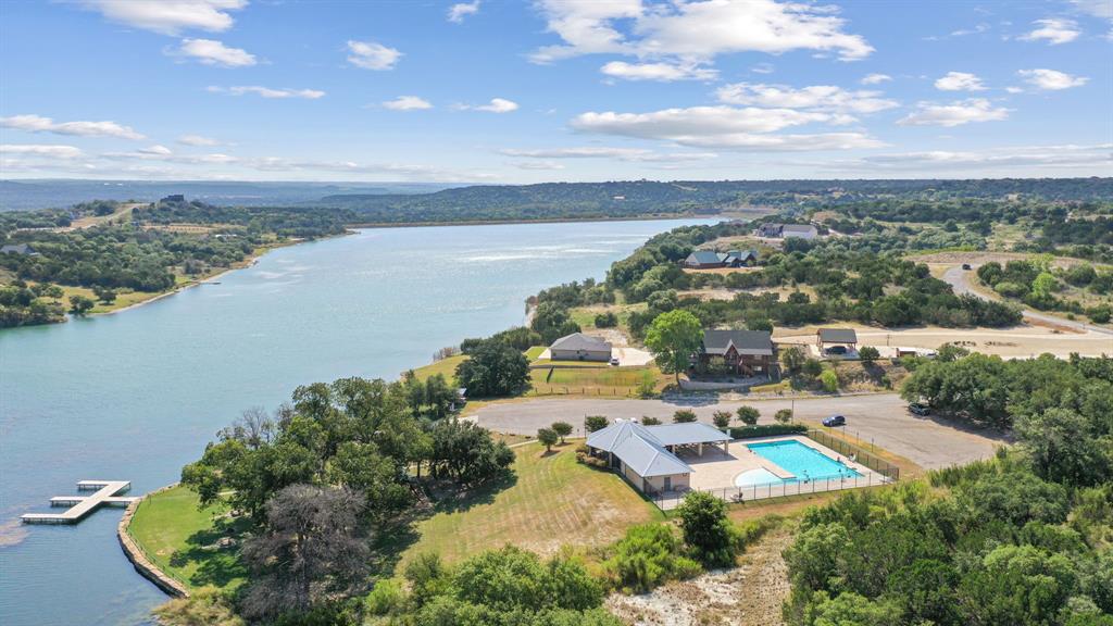 355 Sunset Cove Bluff Dale, TX 76433 - Photo 37 of 40 an aerial view of a house with a lake view