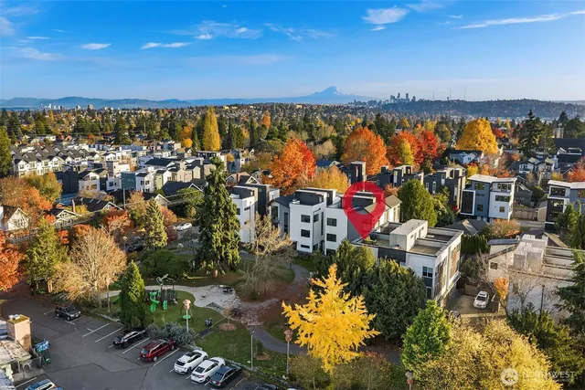 an aerial view of multiple house