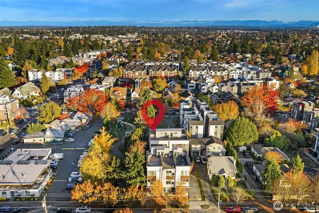 an aerial view of multiple house