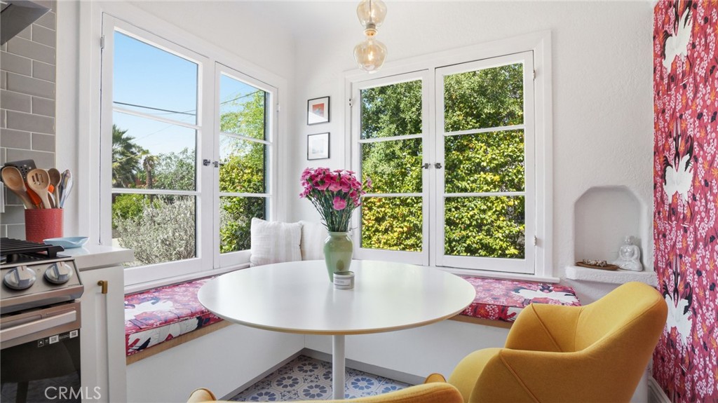 270 Clinton Street Pasadena, CA 91103 - Photo 29 of 75 a view of a dining room with furniture window and outside view
