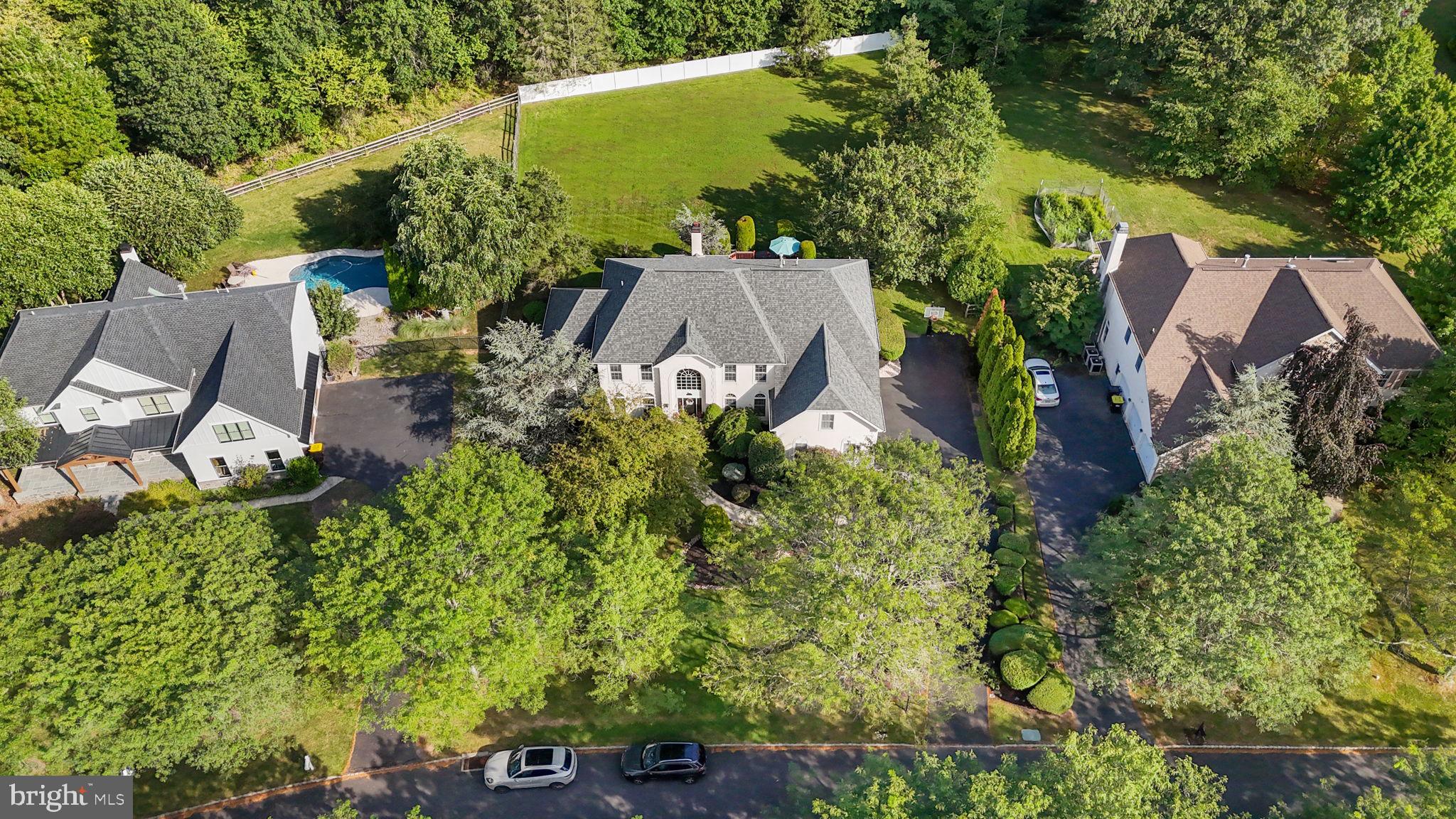 3689 Hancock Lane Doylestown, PA 18902 - Photo 77 of 78 an aerial view of a house with a yard and outdoor seating