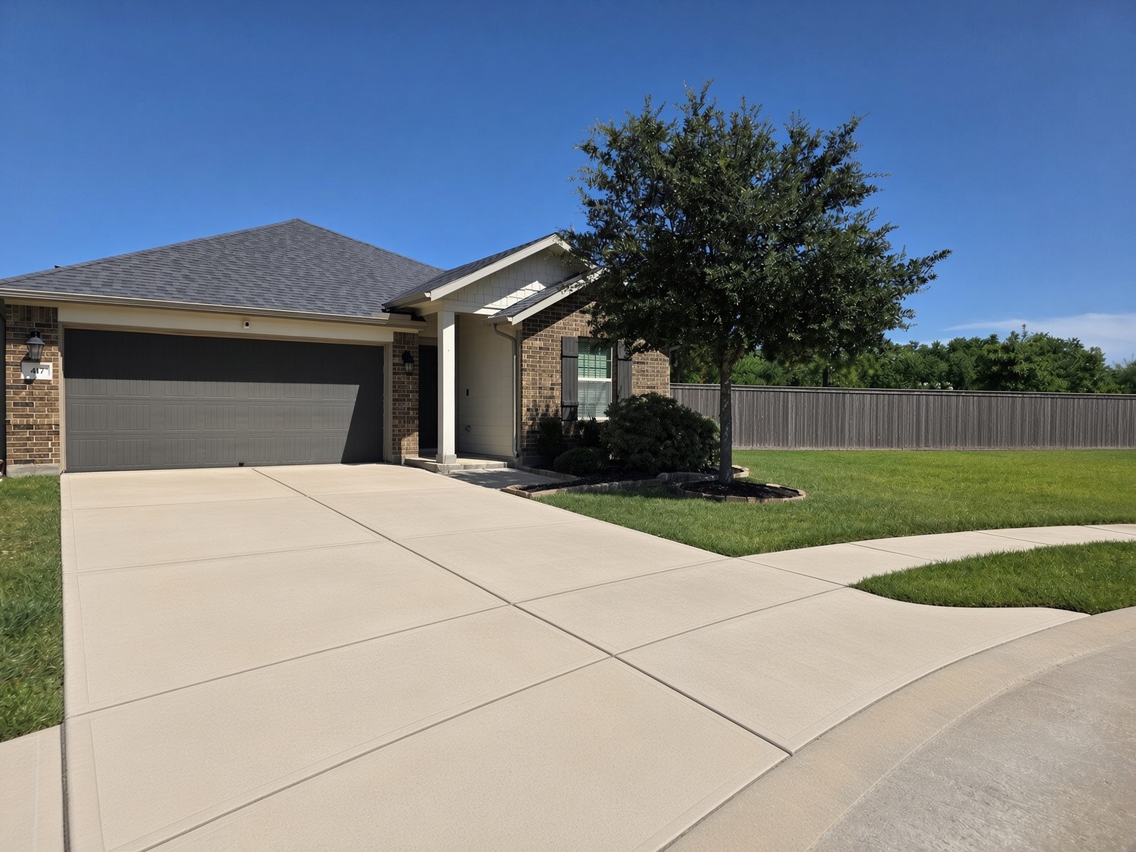 Beautiful newer construction in the fantastic neighborhood of Morgans Landing. One story, with extra-large yard and open space next door.  IN-GROUND POOL!  Upgraded at construction with 4 sides brick for easy maintenance.  Don't miss this one!