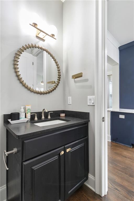 333 Patterson Way N East Atlanta, GA 30312 - Photo 14 of 47 a bathroom with a sink and a mirror