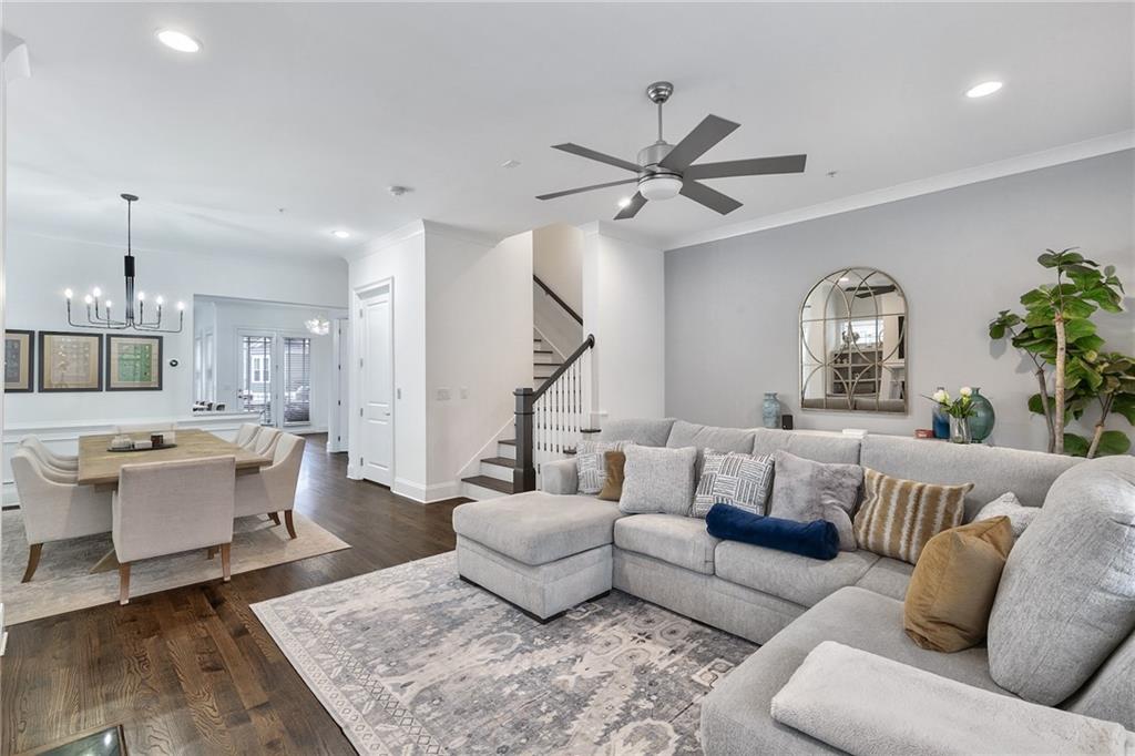 333 Patterson Way N East Atlanta, GA 30312 - Photo 22 of 47 a living room with furniture and a chandelier