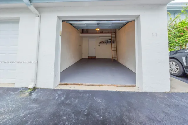 a view of a car garage