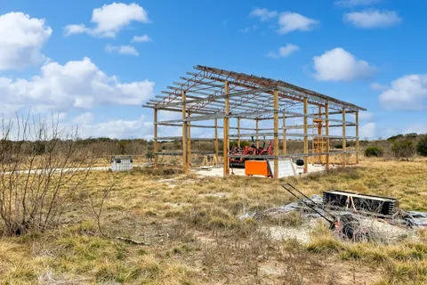 a view of a lake from a yard