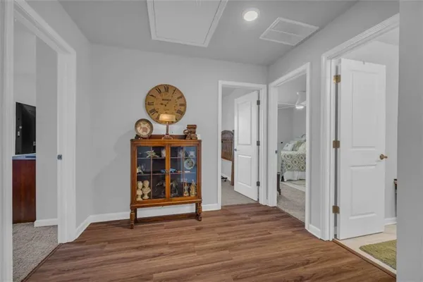 a bed room with a bed and a couch